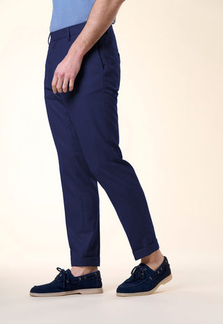 Pantalone Slim-Fit in Tessuto Strutturato|Colore:Jeans