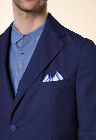 Giacca Decostruita in Misto Lino e Cotone|Colore:Jeans