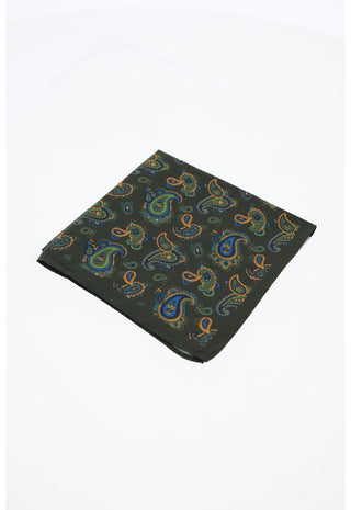 Pochette da Taschino con Motivo Paisley Verde|Colore:Fantasia