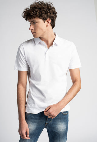 Polo Uomo in Cotone Piquet|Colore:Bianco