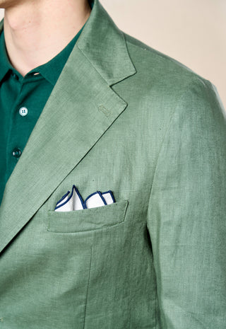 Giacca in Lino Fiammato|Colore:Verde