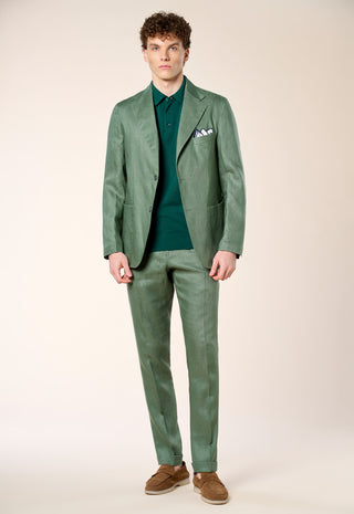 Giacca in Lino Fiammato|Colore:Verde