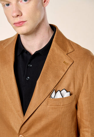 Giacca in Lino Fiammato|Colore:Ruggine