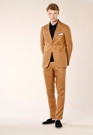 Giacca in Lino Fiammato|Colore:Ruggine