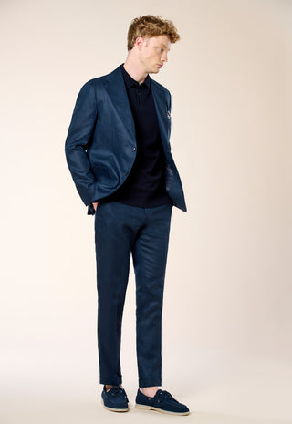 Giacca in Lino Fiammato|Colore:Blu