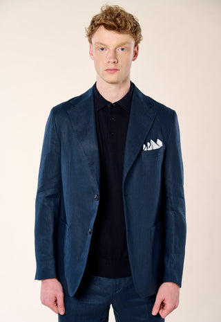 Giacca in Lino Fiammato|Colore:Blu