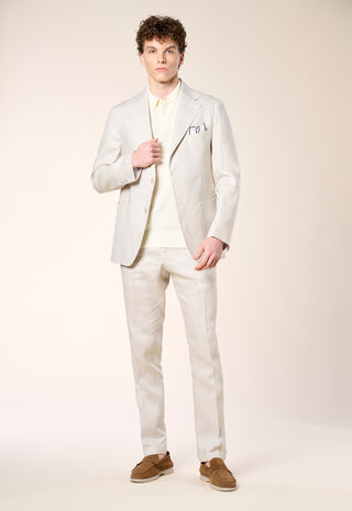 Giacca in Lino Fiammato|Colore:Beige