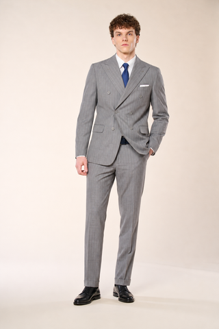 Abito Doppiopetto Gessato|Colore:Grigio