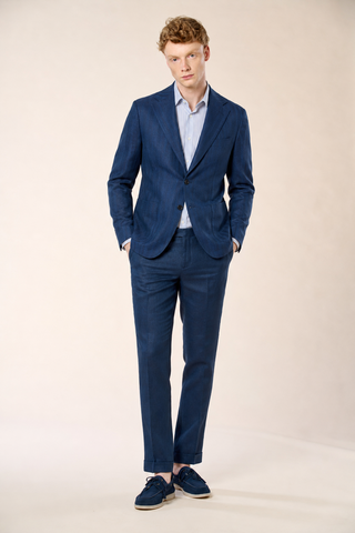 Pantalone Herringbone|Colore:Blu