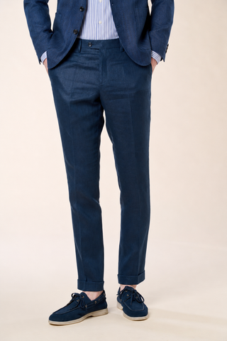 Pantalone Herringbone|Colore:Blu