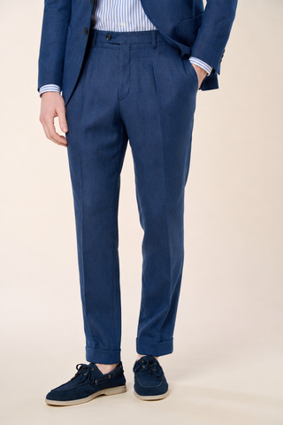 Pantalone Herringbone|Colore:Blu