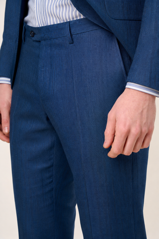 Pantalone Herringbone|Colore:Blu