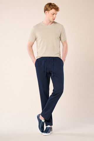Pantalaccio In Lino con Lacci|Colore:Dark blu