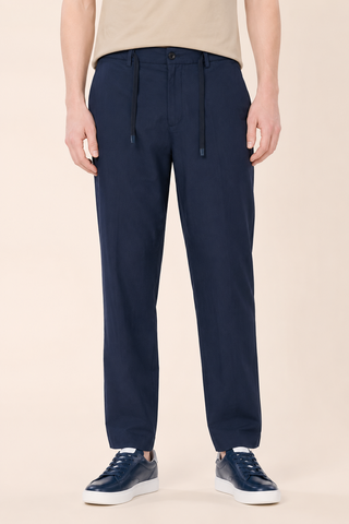 Pantalaccio In Lino con Lacci|Colore:Dark blu