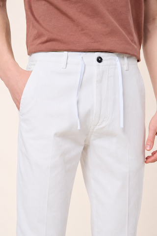 Pantalaccio In Lino con Lacci|Colore:Bianco