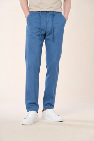 Pantalaccio In Lino con Lacci|Colore:Cielo