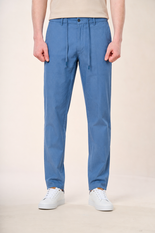 Pantalaccio In Lino con Lacci|Colore:Cielo