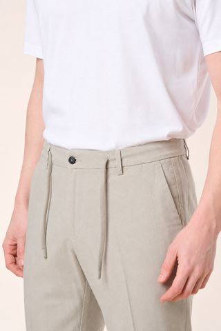 Pantalaccio In Lino con Lacci|Colore:Taupe