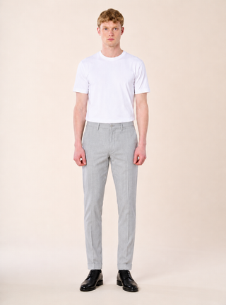 Pantalone Uomo Gessato Slim Fit|Colore:Grigio