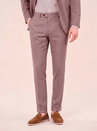 Pantalone Herringbone|Colore:Bordeaux