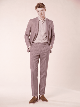 Pantalone Herringbone|Colore:Bordeaux