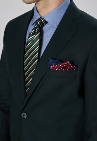 Abito Classico Monopetto in Lana Pettinata|Colore:Verde