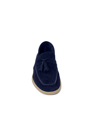 Mocassino Tassel Loafer in Camoscio|Colore:Navy
