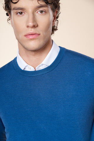 Maglia Uomo Girocollo a Maniche Lunghe|Colore:Azzurro