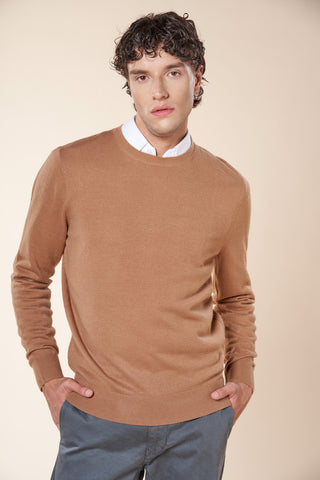 Maglia Uomo Girocollo a Maniche Lunghe|Colore:Beige
