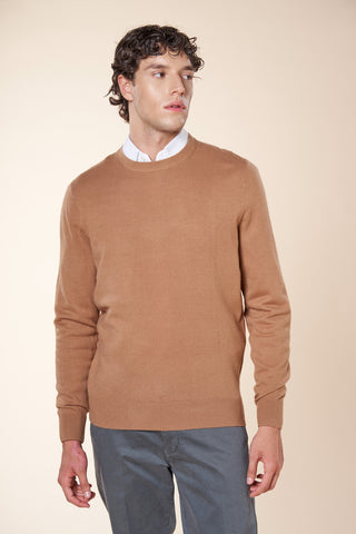 Maglia Uomo Girocollo a Maniche Lunghe|Colore:Beige