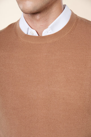 Maglia Uomo Girocollo a Maniche Lunghe|Colore:Beige