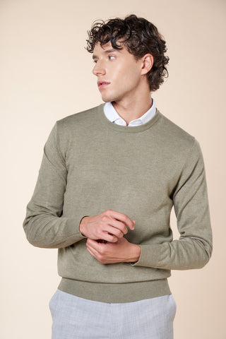 Maglia Uomo Girocollo a Maniche Lunghe|Colore:Oliva