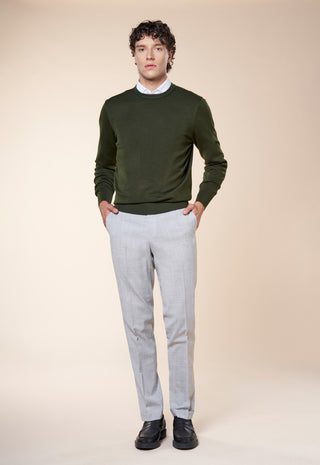 Maglia Uomo Girocollo a Maniche Lunghe|Colore:Verde