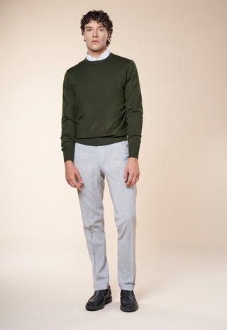Maglia Uomo Girocollo a Maniche Lunghe|Colore:Verde