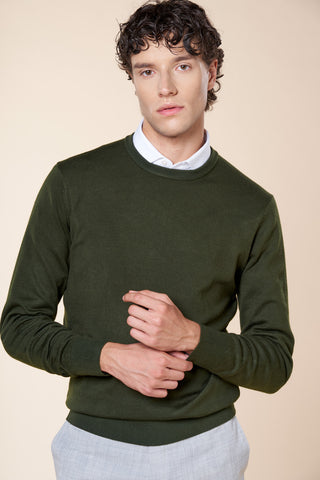 Maglia Uomo Girocollo a Maniche Lunghe|Colore:Verde