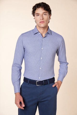 Camicia Uomo Slim Fit con Collo Classico|Colore:Azzurro
