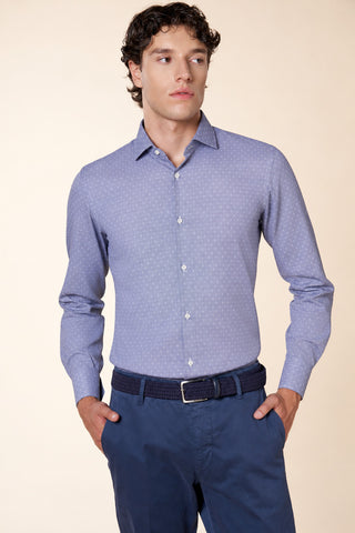 Camicia Uomo Slim Fit con Collo Classico|Colore:Azzurro