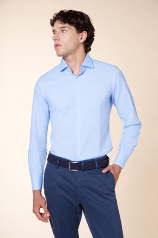 Camicia Uomo Slim Fit con Collo Classico|Colore:Celeste 1