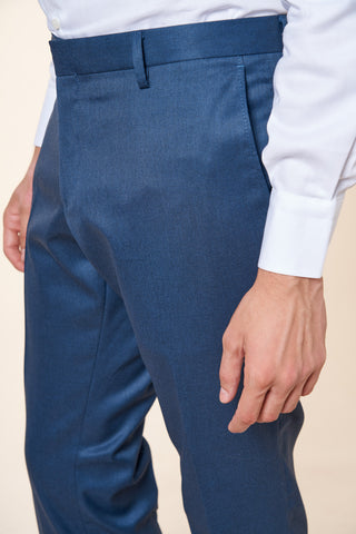 Pantaloni Uomo con Risvolto e Piega Centrale|Colore:Jeans