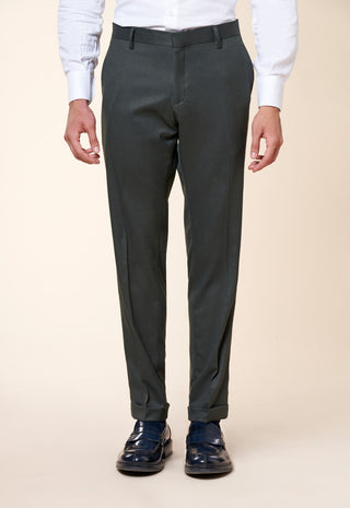 Pantaloni Uomo con Risvolto e Piega Centrale|Colore:Verde
