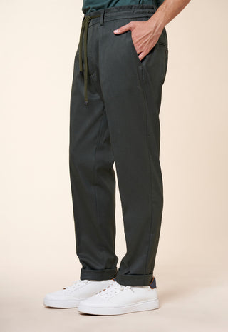 Pantaloni Uomo con Coulisse e Risvolto al Fondo|Colore:Verde