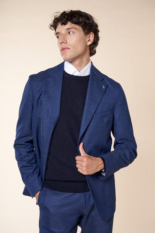 Giacca Uomo Monopetto con Tasche Applicate|Colore:Dark blu