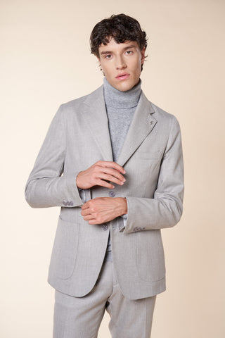 Giacca Uomo Monopetto con Tasche Applicate|Colore:Perla