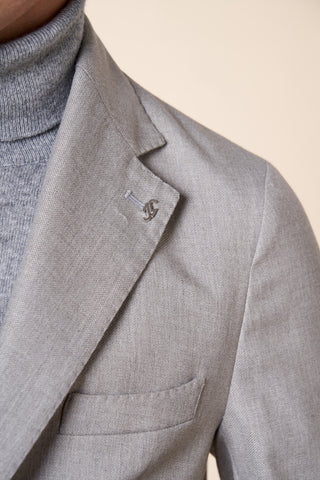 Giacca Uomo Monopetto con Tasche Applicate|Colore:Perla