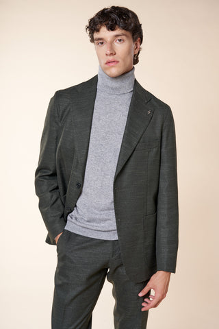 Giacca Uomo Monopetto con Tasche Applicate|Colore:Verde