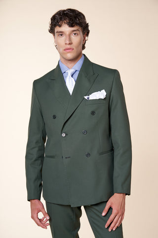 Abito Uomo Doppiopetto con Revers a Lancia|Colore:Verde