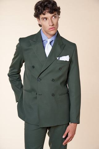 Abito Uomo Doppiopetto con Revers a Lancia|Colore:Verde