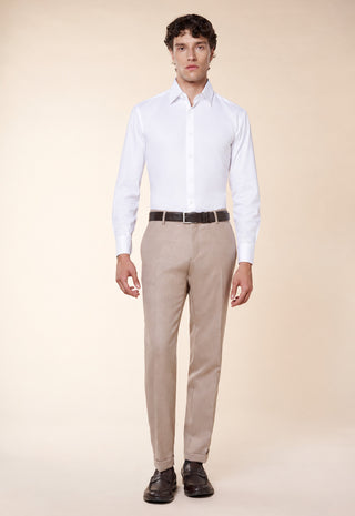 Camicia Uomo con Collo Classico e Linea Pulita|Colore:Bianco