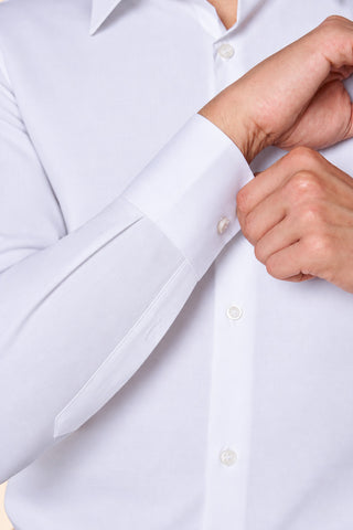 Camicia Uomo con Collo Classico e Linea Pulita|Colore:Bianco