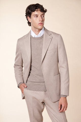 Giacca Uomo Monopetto con Tasche Applicate|Colore:Beige